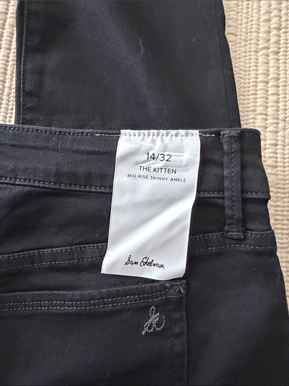 Sam Edelman The Kitten Mid Rise Skinny Ankle Jeans In Black | Sz 32 - Picture 7 of 7